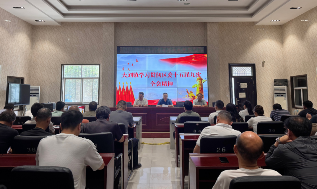 河南省漯河市源汇区大刘镇学习贯彻区委十五届九次全会精神